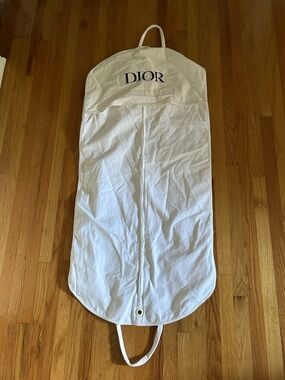 Dior White Logo Dress Garment Bag 48”
